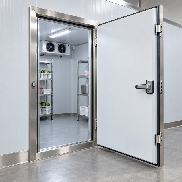 Hinged Swing Cold Room Door | Stainless Steel Frame | Easy Install for Small Cold Storage
