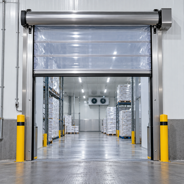 High Speed Rapid Roll Up Cold Room Door | PVC Curtain | Energy Saving for Loading Bay