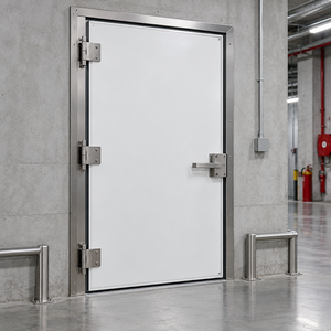 Fire-Rated Insulated Cold Room Door | 2H Fire Resistance | PU Core for Industrial Facility